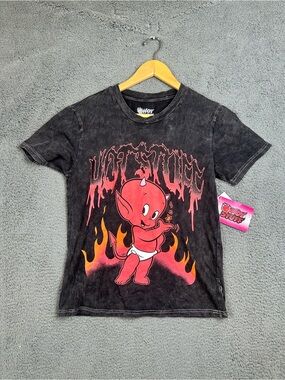 Hot Stuff Graphic Tee - Black with Red Devil Print